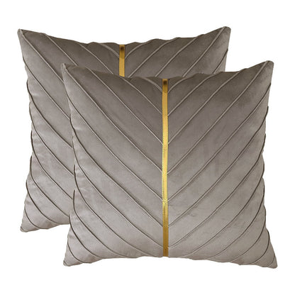 Home Simple Solid Color Flannel Pillow Cover