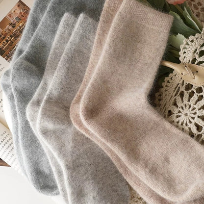 Autumn And Winter Rabbit Fur Socks For Women