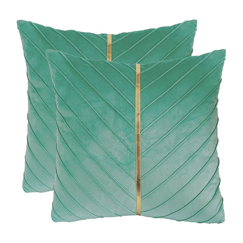 Home Simple Solid Color Flannel Pillow Cover