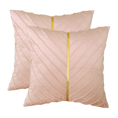 Home Simple Solid Color Flannel Pillow Cover