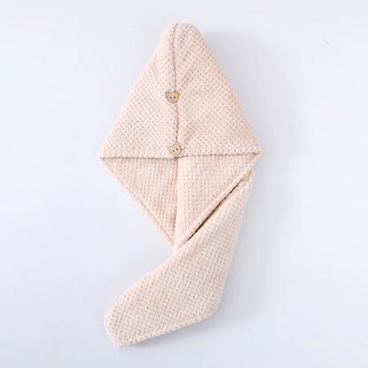 Candy Velvet Hair-drying Cap Thick Absorbent Headscarf