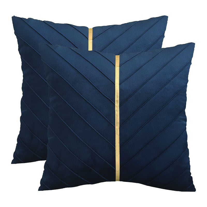 Home Simple Solid Color Flannel Pillow Cover