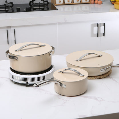 Ceramic Frying Pan and Pot Set