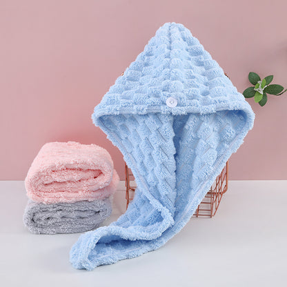 Candy Velvet Hair-drying Cap Thick Absorbent Headscarf