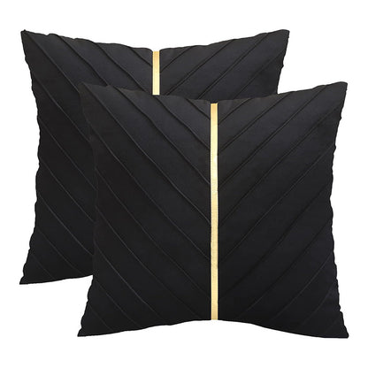 Home Simple Solid Color Flannel Pillow Cover