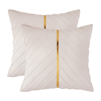 Home Simple Solid Color Flannel Pillow Cover