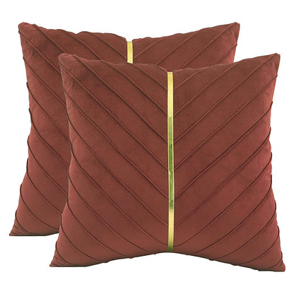 Home Simple Solid Color Flannel Pillow Cover