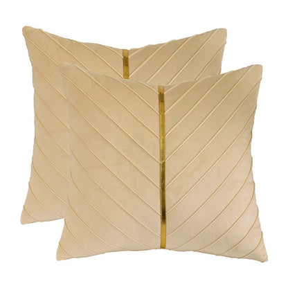 Home Simple Solid Color Flannel Pillow Cover