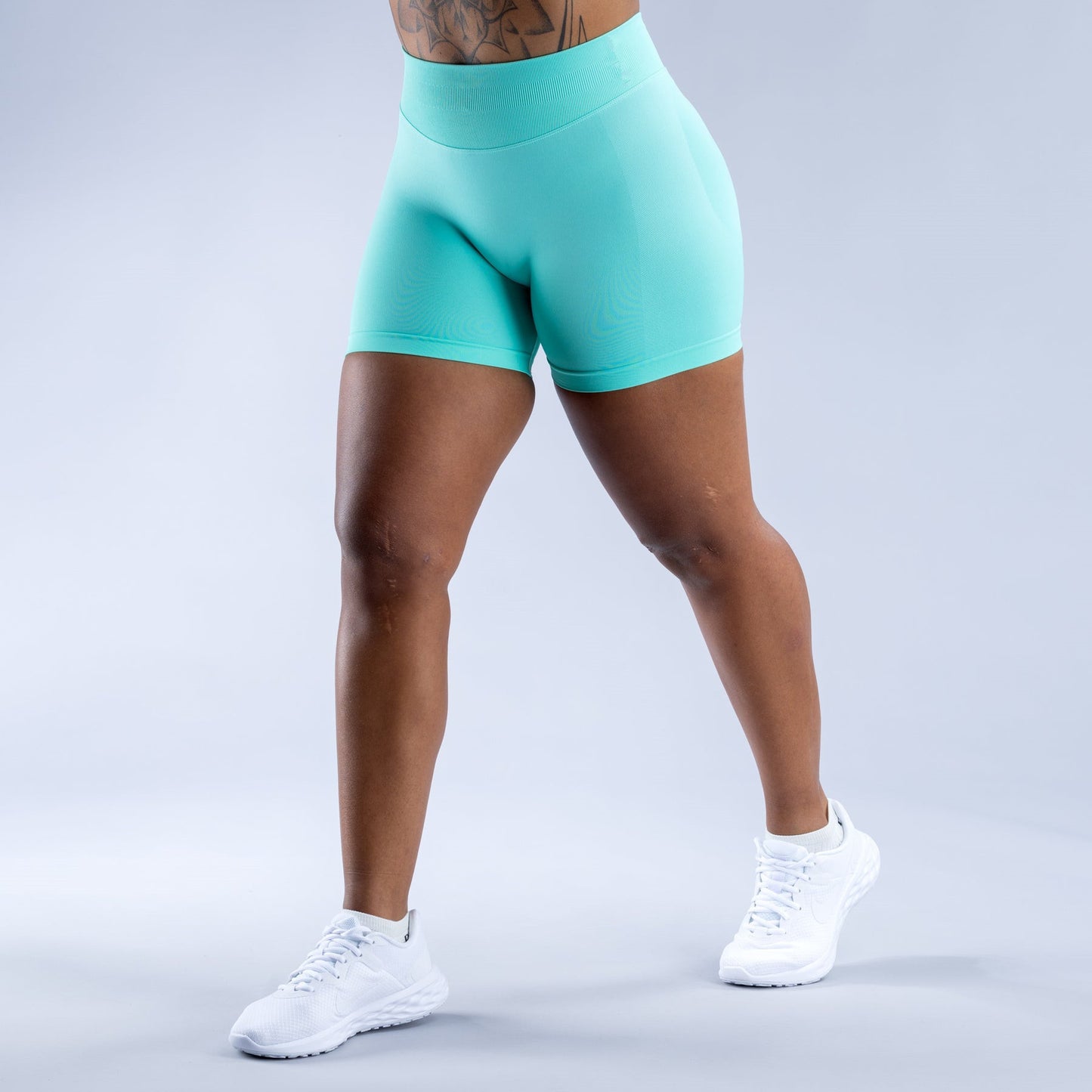 Ladies New Seamless Knitted Fitness Yoga Shorts