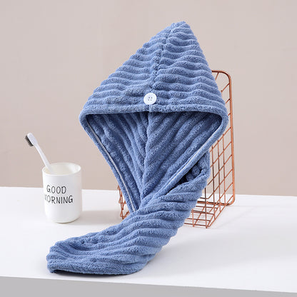 Candy Velvet Hair-drying Cap Thick Absorbent Headscarf