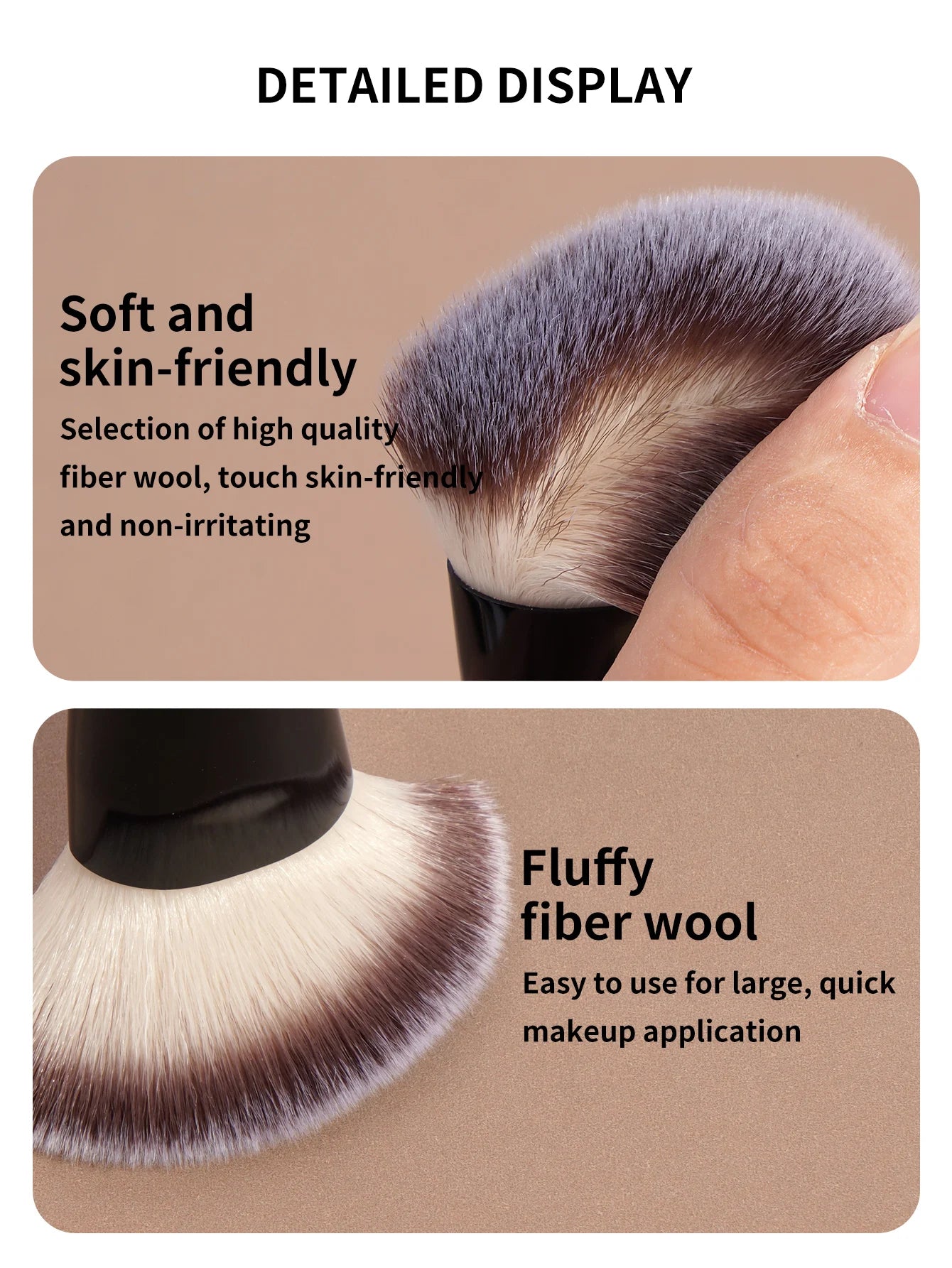 MAANGE 4pcs Dual-ended Makeup Brushes Set With Box Foundations Powder Conceal Blush for Eyeshadow Basic Brush Beginner Travel