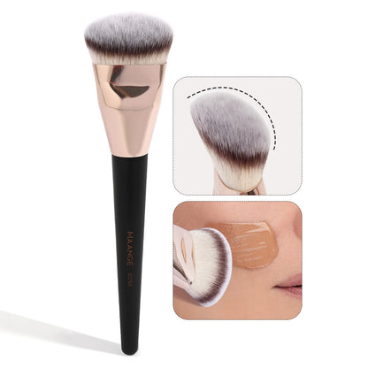 MAANGE 4pcs Main Makeup Brushes Set Flat Top Foundation Brushes Angled Contoured Brush Dense Bristle Face Makeup Tool for Beauty
