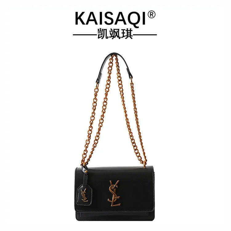 2025 Best Selling Luxury Women's Chain Crossbody Bag - Spacious Square Shoulder Bag With Phone Compartment For Commuters