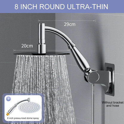 Bathroom 6 ”8 inch shower head ABS Chrome shower head water saving bathroom rain spa square handheld ELA087-1