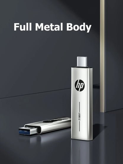 HP Type C Flash Drive 64GB 128GB 256GB 2 in 1 OTG USB3.2 Dual Use USB Flash Drive for Computer Mobile Phone Mini PC