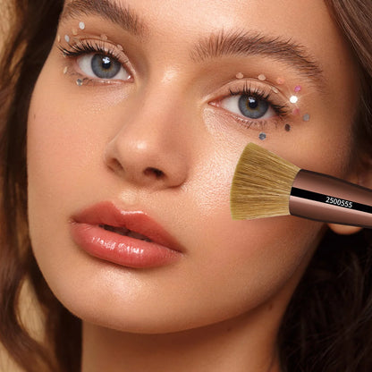 MAANGE Multifunctional Double Head Makeup Brush for Flat Top Blush Contour Concealer Brush Blending Soft Hair Makeup Beauty Gift