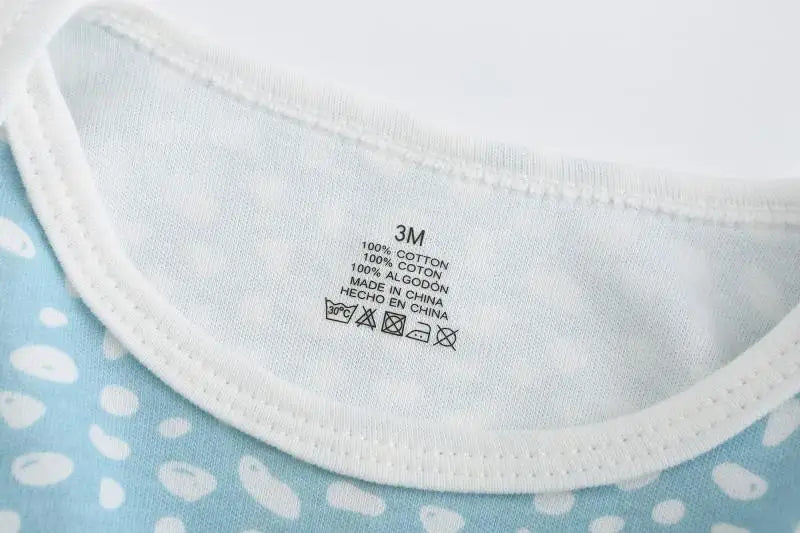 Kiddiezoom 3 Pcs Newborn Cartoon Long Sleeve 100%cotton Baby Boy Girl Bodysuit Soft Infant Onesies Clothes
