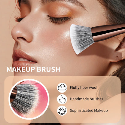 MAANGE 4 in 1 Assemble Makeup Brush Set Travel Makeup Brushes with Case Powder Brush, Foundation/Blush Brush, Eyeshadow Brush
