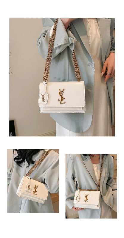 2025 Best Selling Luxury Women's Chain Crossbody Bag - Spacious Square Shoulder Bag With Phone Compartment For Commuters