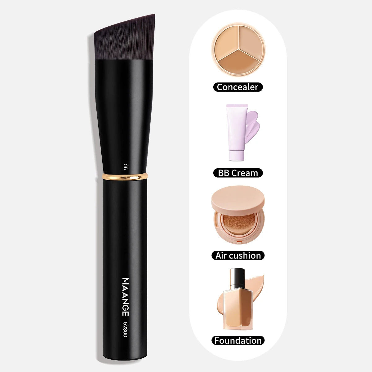 MAANGE 1pc Professional Angled Flat Makeup Brush for Foundation Brush Concealer/BB Cream/Air Cushion Makeup Accessories Gifts