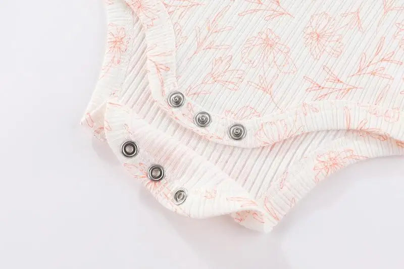 Kiddiezoom 5 Pcs Four Seasons Fashion Cartoon Short Sleeve Baby Boy Girl Bodysuits Soft 100%Cotton Newborn Onesies Clothes