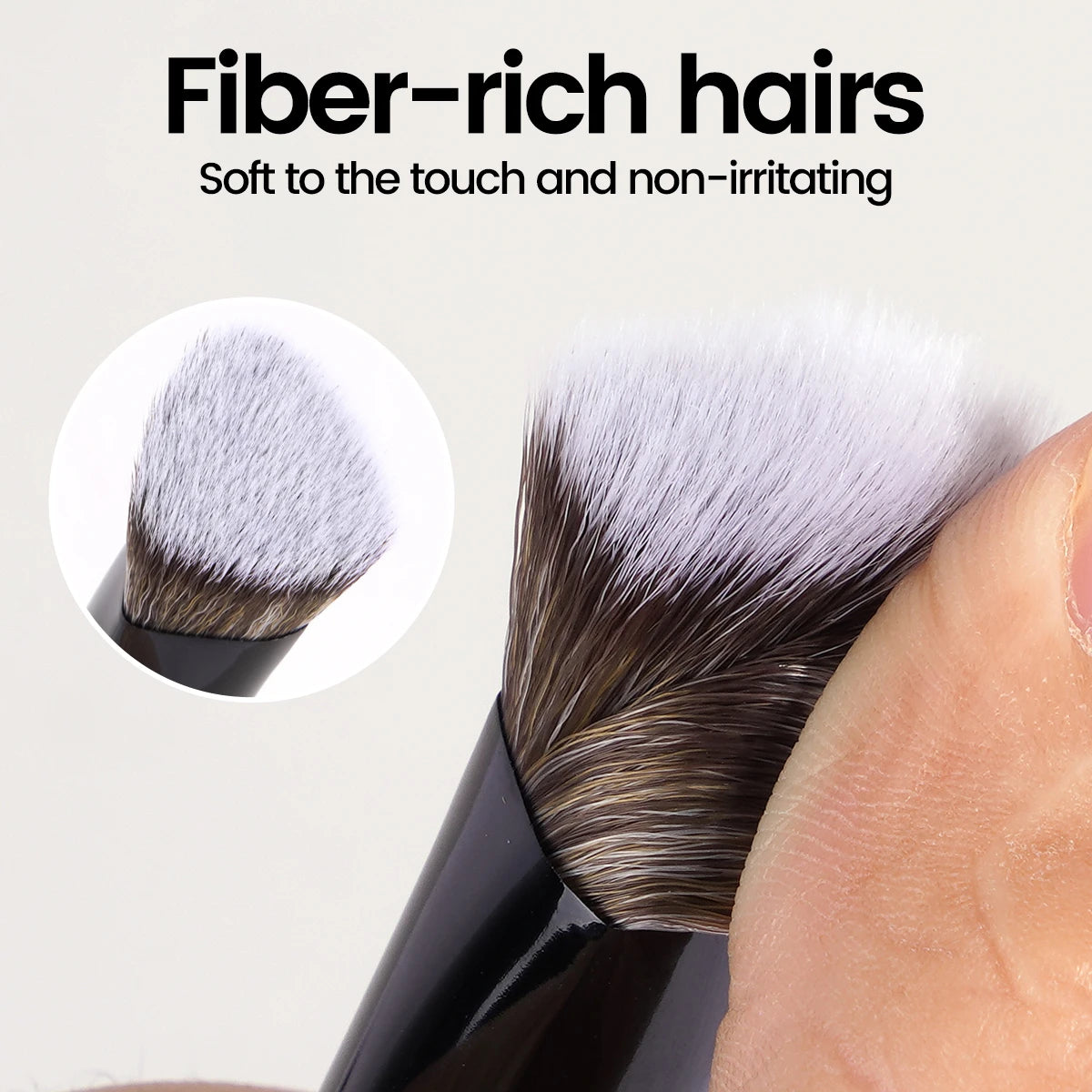 MAANGE 4pcs Main Makeup Brushes Set Flat Top Foundation Brushes Angled Contoured Brush Dense Bristle Face Makeup Tool for Beauty