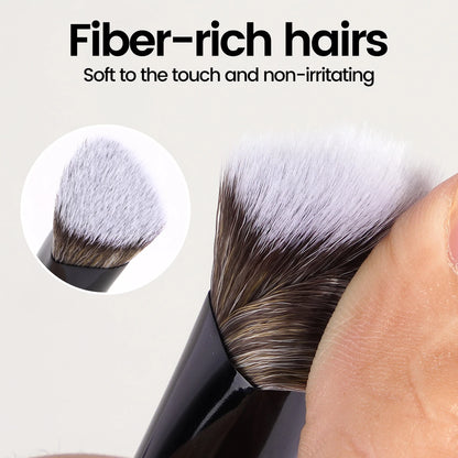 MAANGE 4pcs Main Makeup Brushes Set Flat Top Foundation Brushes Angled Contoured Brush Dense Bristle Face Makeup Tool for Beauty