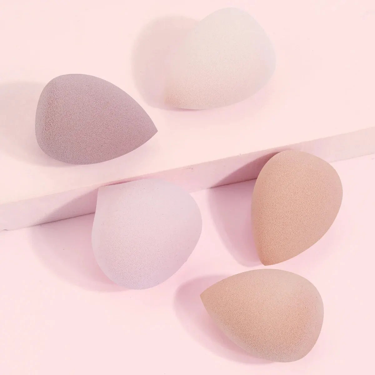 MAANGE 5PCS Makeup Sponge Blender Set Foundation Concealer Powder Cream Puff Dry&Wet Cosmetic Puff Multi-colored Beauty Sponges