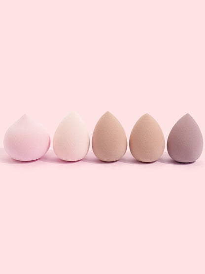 MAANGE 5PCS Makeup Sponge Blender Set Foundation Concealer Powder Cream Puff Dry&Wet Cosmetic Puff Multi-colored Beauty Sponges