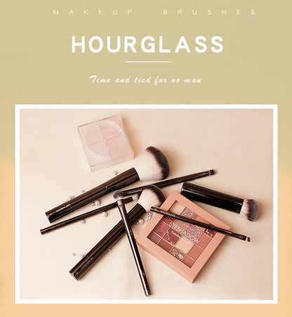 Hourglass Makeup Brush Set & Kit Include Powder Foundation Concealer Lip Blusher Bronzer Eyeshadow Eyeliner Highlight Brush