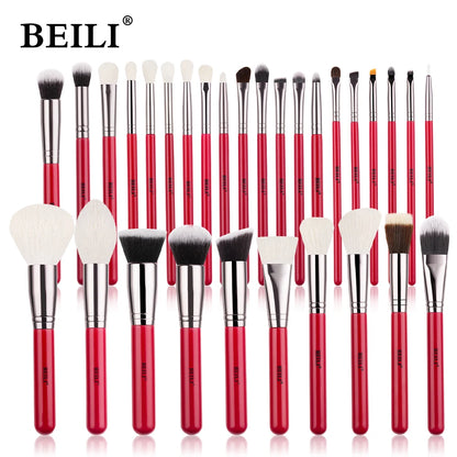 BEILI Professional Premium Makeup Brushes 12/15/22/30/35pcs Foundation Loose Powder Eye Blending Makeup Brush Set Low Price