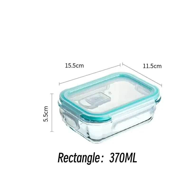 Glass Food Storage Container Set - Airtight Leak-Proof Meal Prep Containers