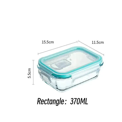 Glass Food Storage Container Set - Airtight Leak-Proof Meal Prep Containers