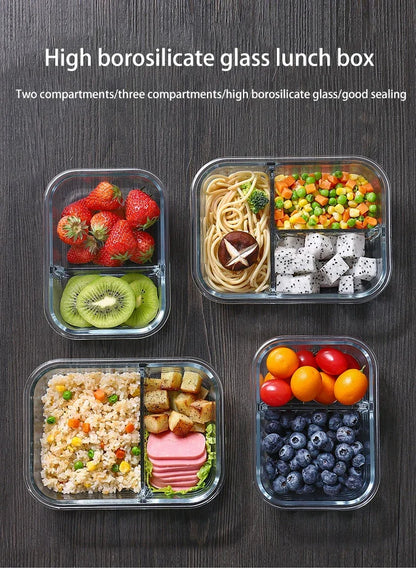 Premium Glass Lunch Container - Leak-Proof Bento Box with Secure Lid