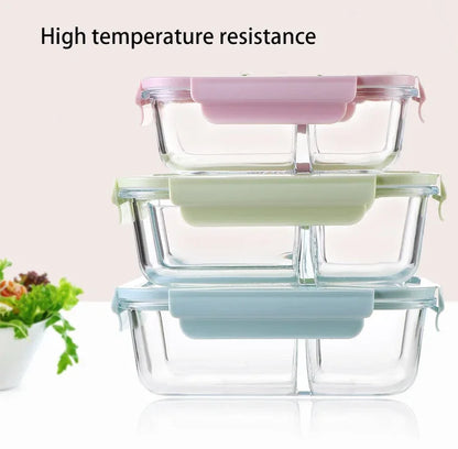 Premium Glass Lunch Container - Leak-Proof Bento Box with Secure Lid