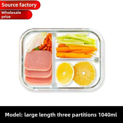 Premium Glass Lunch Container - Leak-Proof Bento Box with Secure Lid
