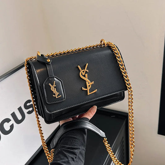 2025 Best Selling Luxury Women's Chain Crossbody Bag - Spacious Square Shoulder Bag With Phone Compartment For Commuters