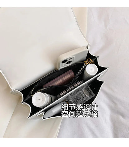 2025 Best Selling Luxury Women's Chain Crossbody Bag - Spacious Square Shoulder Bag With Phone Compartment For Commuters