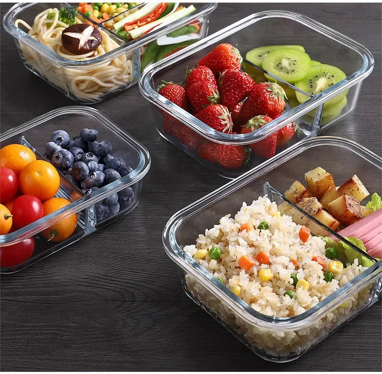 Premium Glass Lunch Container - Leak-Proof Bento Box with Secure Lid