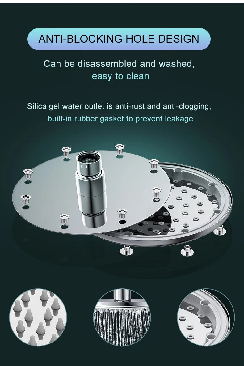 Bathroom 6 ”8 inch shower head ABS Chrome shower head water saving bathroom rain spa square handheld ELA087-1