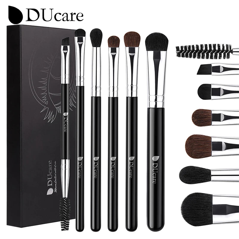 Ducare 6Pcs Cosmetic Makeup Brushes Set Eye Shadow Blending Eyeliner Eyelash Eyebrow Brushes for Make up Professional brush