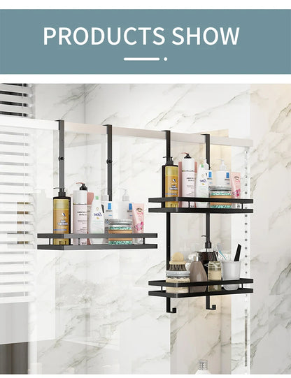Bathroom Storage Rack No Drill Shelves Wall Mount Corner Shelf Shower Holder For WC Shampoo Organizer Bathroom Accessories