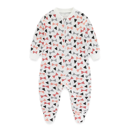 Kiddiezoom 0-12Months Cartoon 1/2 Pieces Long Sleeve Zipper Baby Boys Girl Romper 100%Cotton Soft newborn Jumpsuits