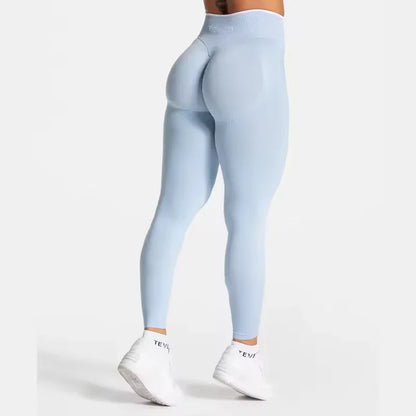 TEVEO High Waist Seamless Scrunch Leggings for Women Yoga Pants Hip Lifting Running Exercise Gym Ignite Sculpt Series
