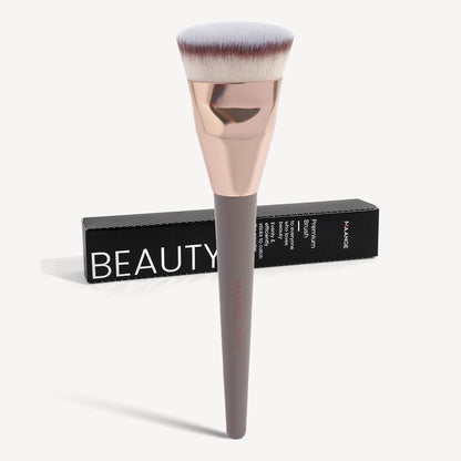 MAANGE Single Flat Round Tube Flat Head Foundation Brush With Box Powder Blush Concealer Makeup Brush Skin-friendly Makeup Tool