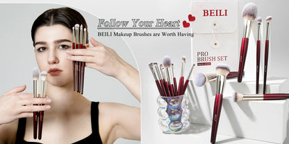BEILI Professional Makeup Brushes Set 9/15/30 Pcs Foundation Contour Eyeshadow Blending Synthetic Hair Beauty Cosmetics Brush