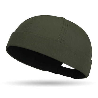 Brimless Skullies Cap Vintage Cotton Men Adjustable Landlord Docker Cap Multipurpos Beanie Hats Streetwear Dome Hat Hip Hop Hats