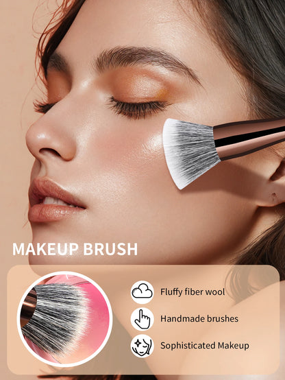 MAANGE 4 in 1 Assemble Makeup Brush Set Travel Makeup Brushes with Case Powder Brush, Foundation/Blush Brush, Eyeshadow Brush