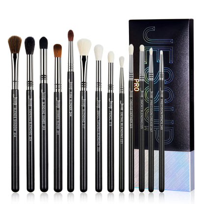 Jessup Eye Makeup Brushes set Professional Eye Blending Brush Synthetic Blends Shadow Crease Pencil Smoky T338