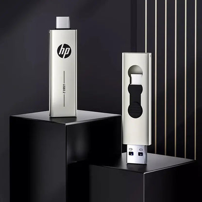 HP Type C Flash Drive 64GB 128GB 256GB 2 in 1 OTG USB3.2 Dual Use USB Flash Drive for Computer Mobile Phone Mini PC